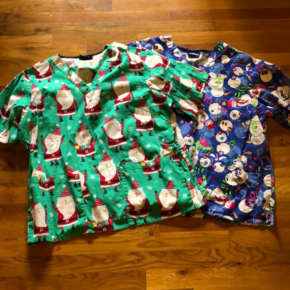 Never too soon for Christmas! Cute uniform tops perfect for the holiday season